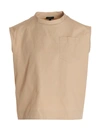 Jejia Sleeveless Blouse With Round Neck In Beige