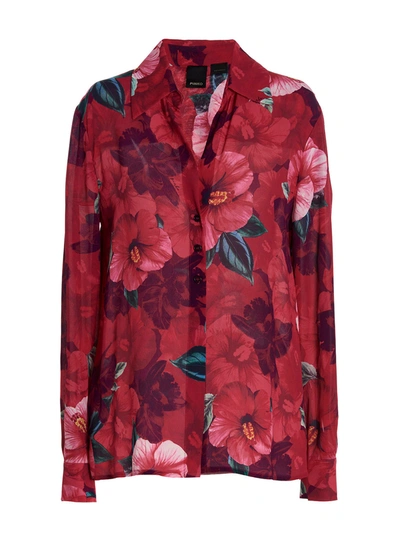 Pinko "dias" Washed T-shirt In Multicolor