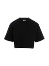 Heron Preston Ctnmb Cropped Cotton Jersey T-shirt In Black