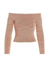Alexandre Vauthier Pink Off-shoulder Top In Pink