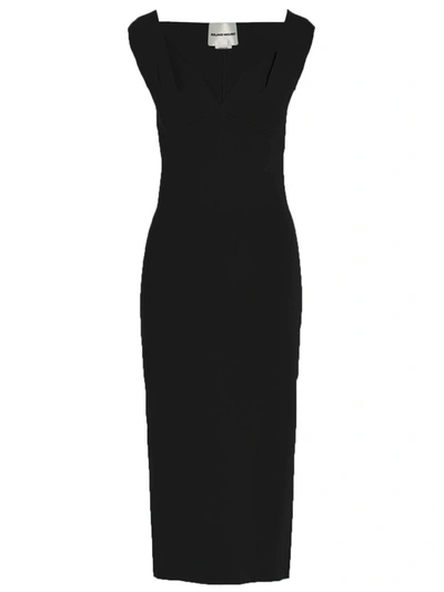 Roland Mouret Knit Bodycon Midi Dress In Black
