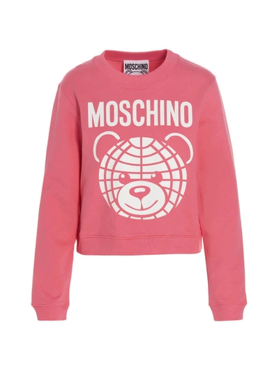 Moschino Logo Sweatshirt In Fuchsia
