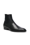 Saint Laurent Wyatt Calf Leather Chelsea Boots In Black