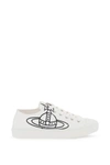 Vivienne Westwood Plimsoll Orb-print Canvas Sneakers In White