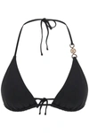 Versace Medusa Lycra Triangle Bikini Top In Black