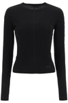 Y-3 Slim Fit Black Long-sleeved Organic Cotton T-shirt In Black