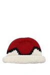 Kenzo Multicolor Graphic Wool Hat In  White