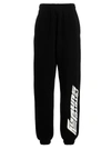 Rotate Birger Christensen Mimi Printed Cotton Fleece Track Pants In Black