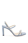 Jimmy Choo Woman Sandals Sky Blue Size 7 Leather In Light Blue