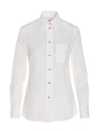 Lanvin Ls Shirt With Button Closure In White