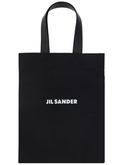 Jil Sander Shopping Bag In Black