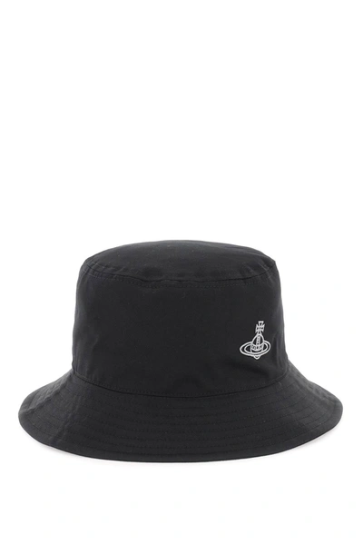 Vivienne Westwood Bucket Hat With Embroidery In Black (black)