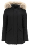 Woolrich Parka Arctic Con Pelliccia Removibile Nero In Black