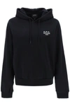 Apc Logo-print Long-sleeved Hoodie In Black