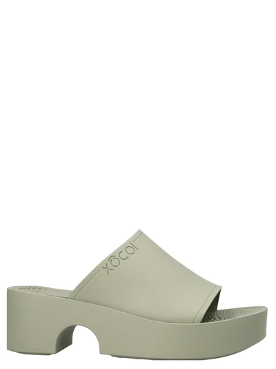 Xocoi Wom Mula Mules In Sage Green