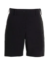 Moncler Black Nylon Shorts In Black