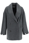 TOTÊME DOUBLE BREASTED WOOL PEACOAT