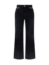 Stella Mccartney Falabella Chain-embellished Slim-leg Jeans In Black