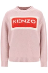 Kenzo Paris Logo-intarsia Jumper In Pink