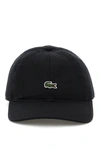 Lacoste Mens Organic Cotton Twill Cap In Black
