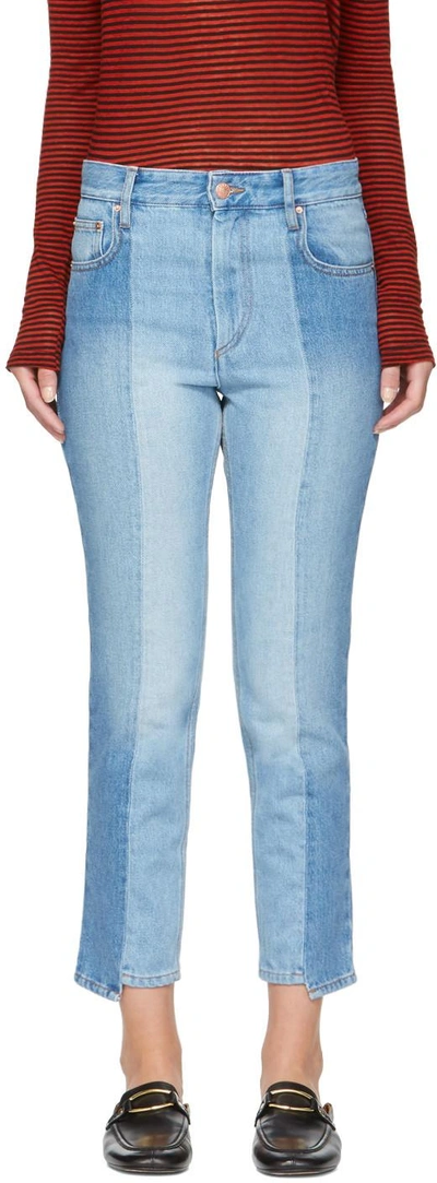 Isabel Marant Étoile Clancy Cropped High-rise Straight-leg Jeans In Blue