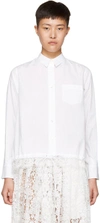 SACAI White Drawstring & Lace Shirt