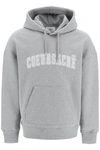 Ami Alexandre Mattiussi Ami Alexandre Matiussi Hoodie With Lettering Embroidery In Grey