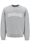 Ami Alexandre Mattiussi Ami Paris Lettering Embroidery Crewneck Sweatshirt In Grey