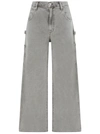 Agolde Magda Organic Cotton Carpenter Jeans In Drab