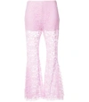 GIVENCHY Pink Flared Lace Trousers,857949890252239910