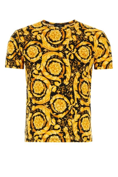 VERSACE VERSACE MAN PRINTED COTTON STRETCH T-SHIRT