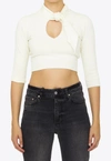 Attico Catlin Cropped Top In Ivory