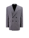 Alexander Mcqueen Wool Blazer With Pied-de-poule Motif In Purple