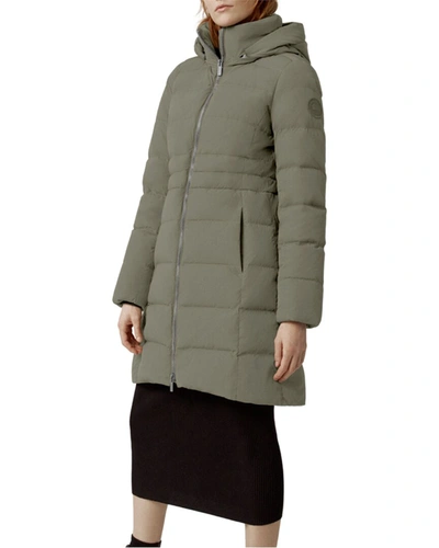 Canada Goose Aurora Water Repellent Hooded 750 Fill Power Down Parka In Green