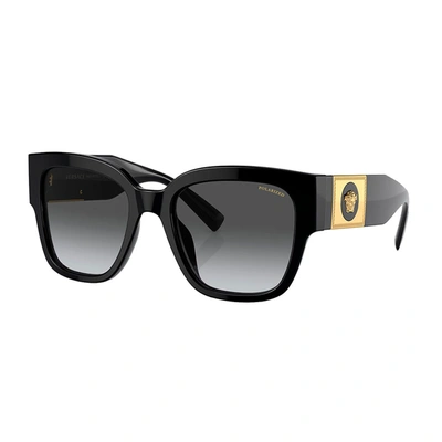 Versace Ve 4437u Gb1/t3 54mm Womens Square Sunglasses In Black
