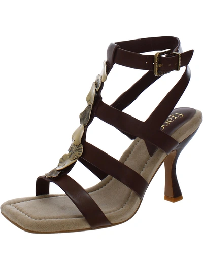 Franco Sarto Rine Womens Faux Leather Open Toe Heels In Multi