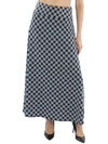 Ny Collection Petites Womens Tie Waist Maxi Maxi Skirt In Multi