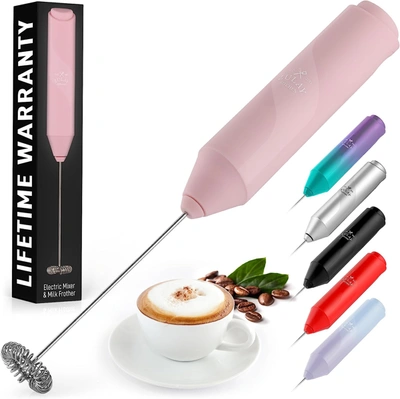 Zulay Kitchen Portable And Compact Handheld Foam Maker In Pink