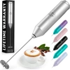 Zulay Kitchen Portable And Compact Handheld Foam Maker In Silver