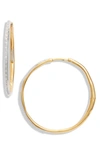 Monica Vinader Riva Wave Diamond Hoop Earrings In 18ct Gold Vermeil/st Silver