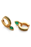 Monica Vinader Huggie Hoop Earrings With Removable Charms In Gp