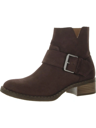 Gentle Souls By Kenneth Cole Best Slit Moto Womens Suede Casual Ankle Boots In Brown