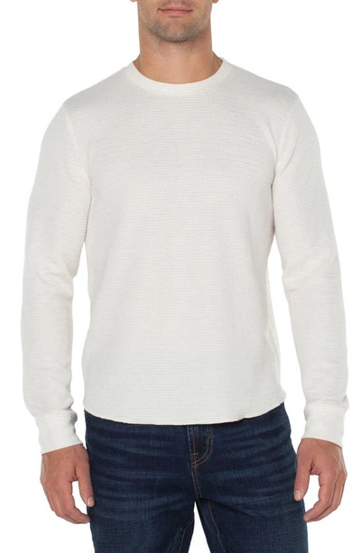 Liverpool Los Angeles Long Sleeve Crewneck Sweater In Cream