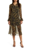1.state Long Sleeve Maxi Shirtdress In Rich Black