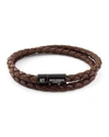 TATEOSSIAN CHELSEA DOUBLE-WRAP BRAIDED BRACELET, BROWN,PROD200660192