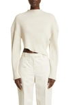 THE ROW DANANA ASYMMETRIC CROP COTTON RIB SWEATER