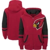 OUTERSTUFF YOUTH CARDINAL ARIZONA CARDINALS COLORBLOCK FULL-ZIP HOODIE