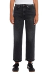 7 For All Mankind Logan Stovepipe Straight Jeans In Licorice