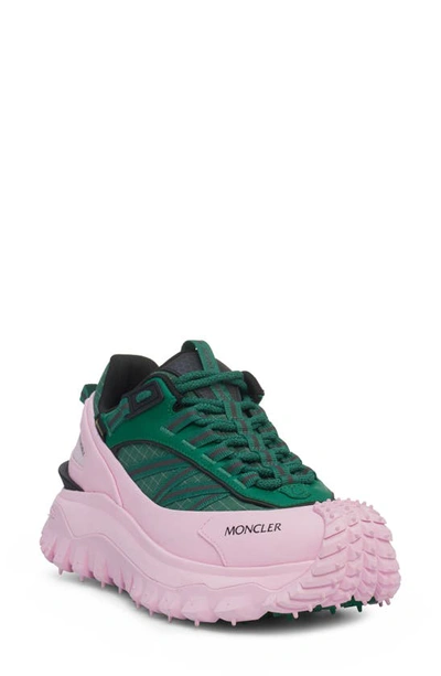 Moncler 45mm Trailgrip Gtx Leather Sneakers In Pink