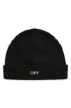 OFF-WHITE OFF-WHITE CLASSIC WOOL BEANIE